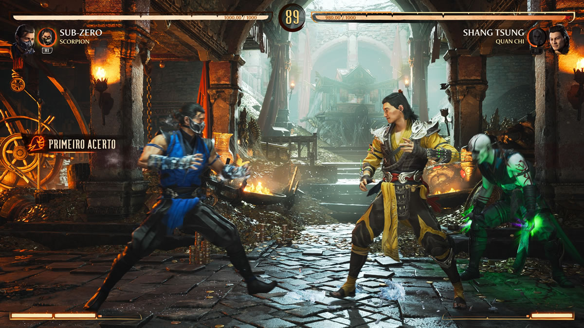 Como o KENSHI ficou CEGO em MORTAL KOMBAT 1 - Gameplay em PT-BR no